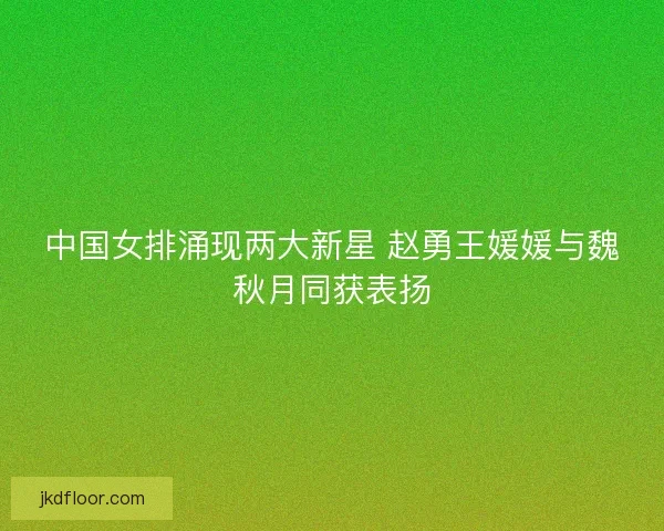 中国女排涌现两大新星 赵勇王媛媛与魏秋月同获表扬